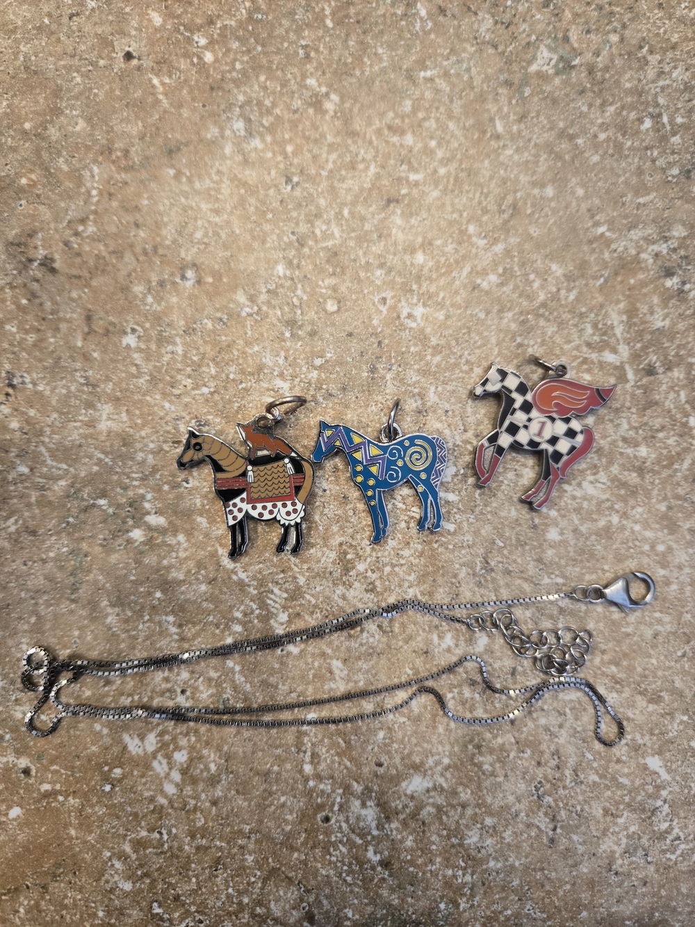 Painted Pony Charm Necklace - Assorted Colors